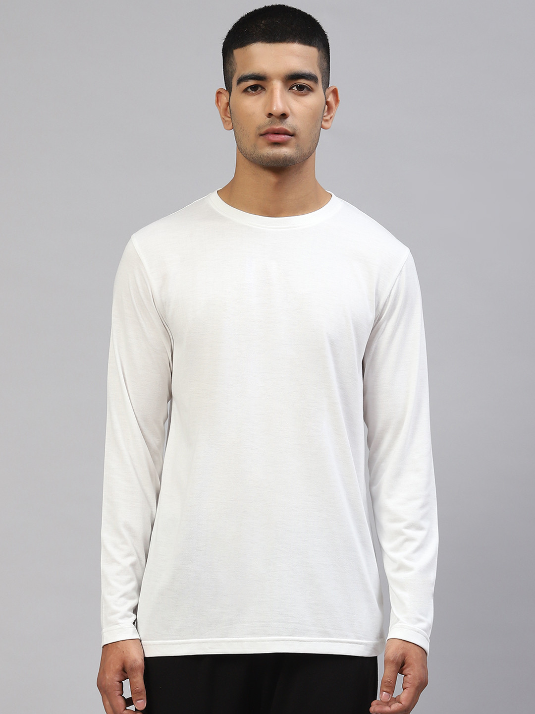 

Almo Wear Men White Solid Lightweight Lounge T-shirt