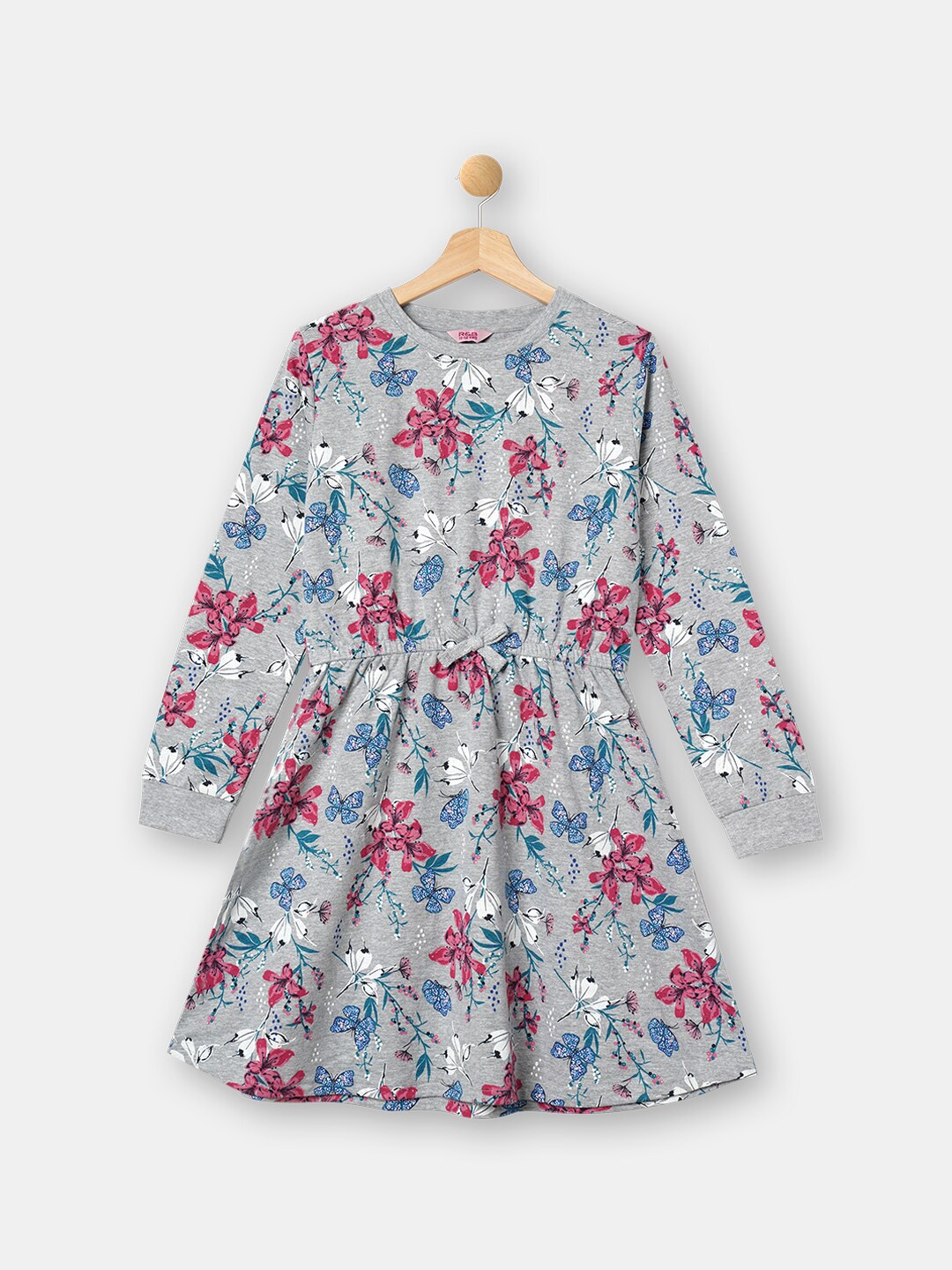

R&B Girls Grey Floral Dress
