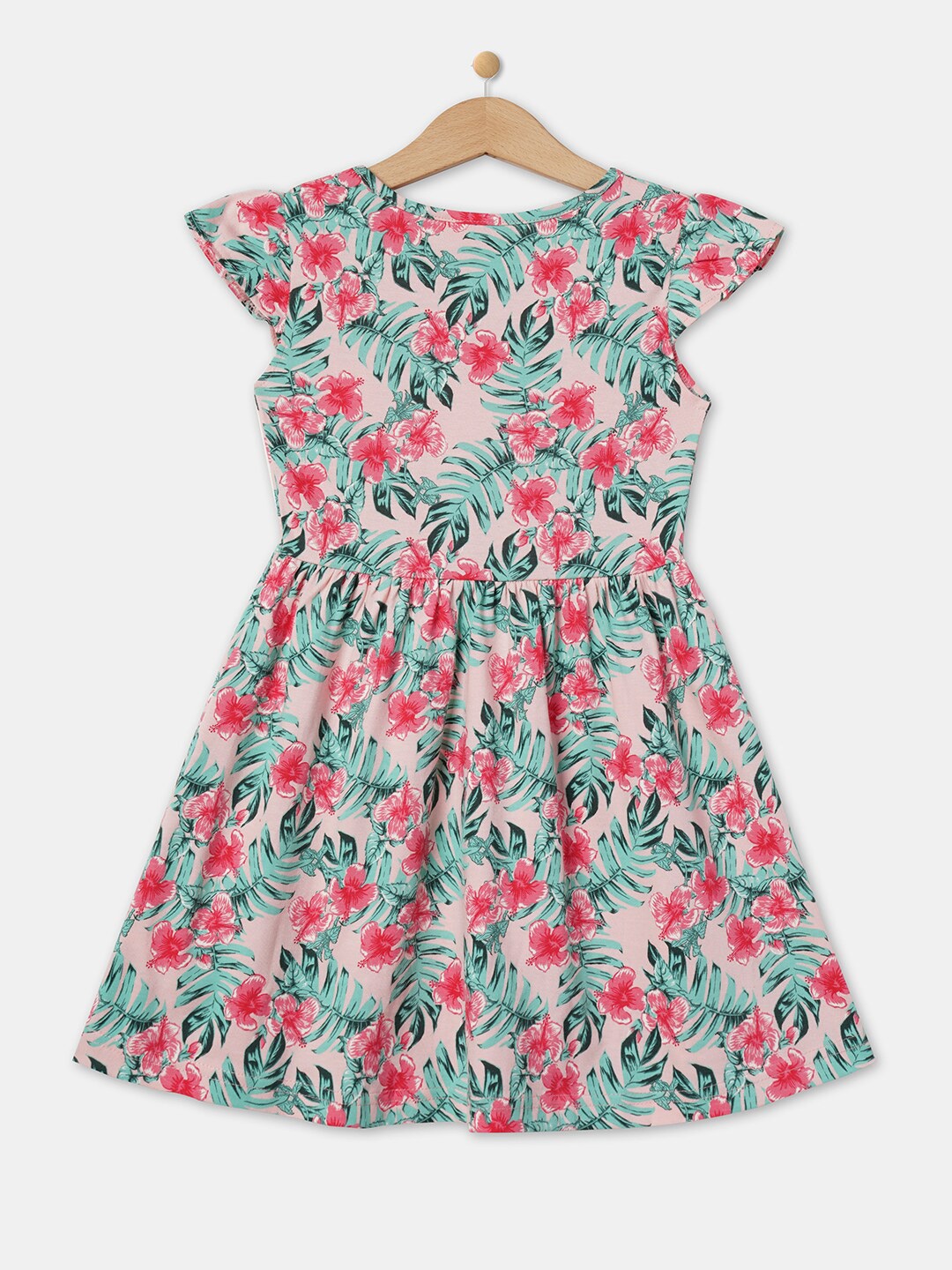 

R&B Girls Pink Tropical Cotton Dress