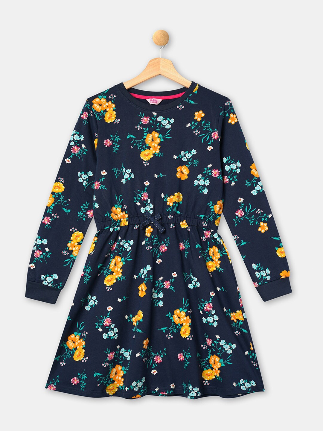 

R&B Blue Floral Printed Dress