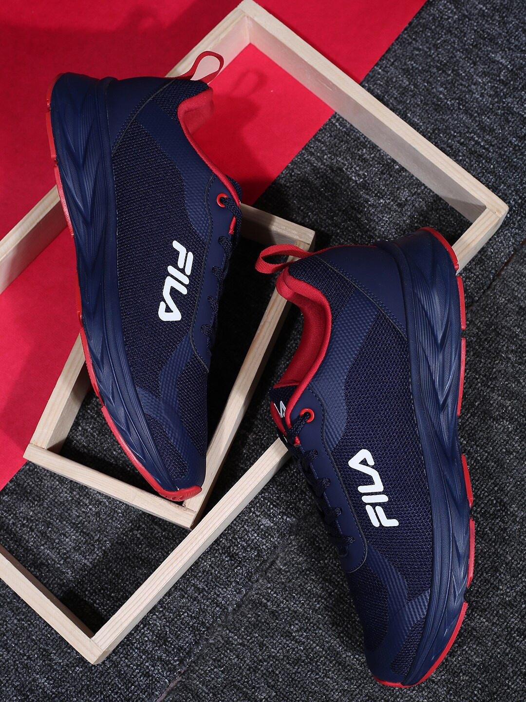 

FILA Men Blue Running Non-Marking Shoes