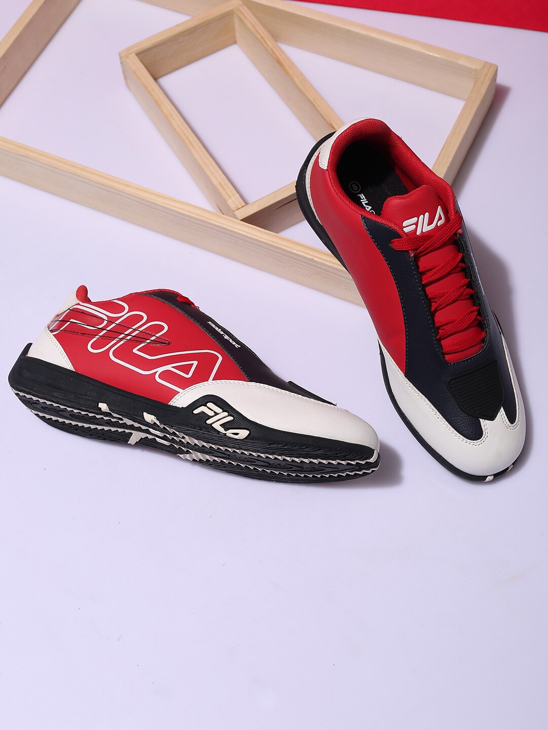 

FILA Men White Running Non-Marking Shoes