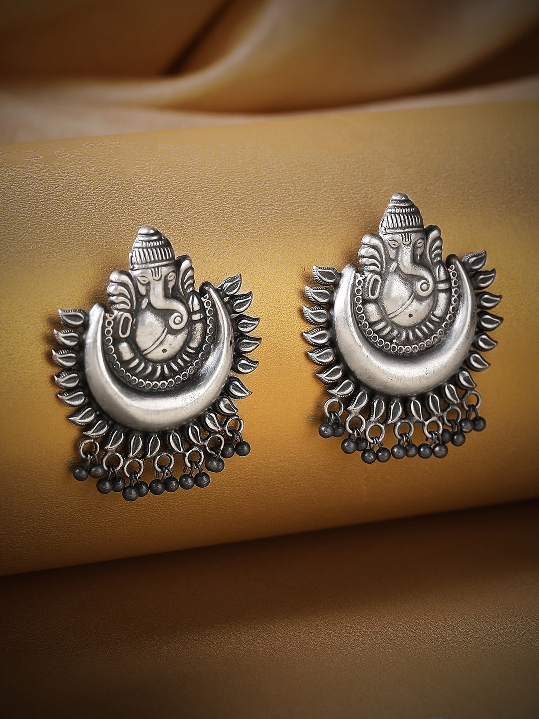 

Rubans Silver-Toned Classic Chandbalis Earrings