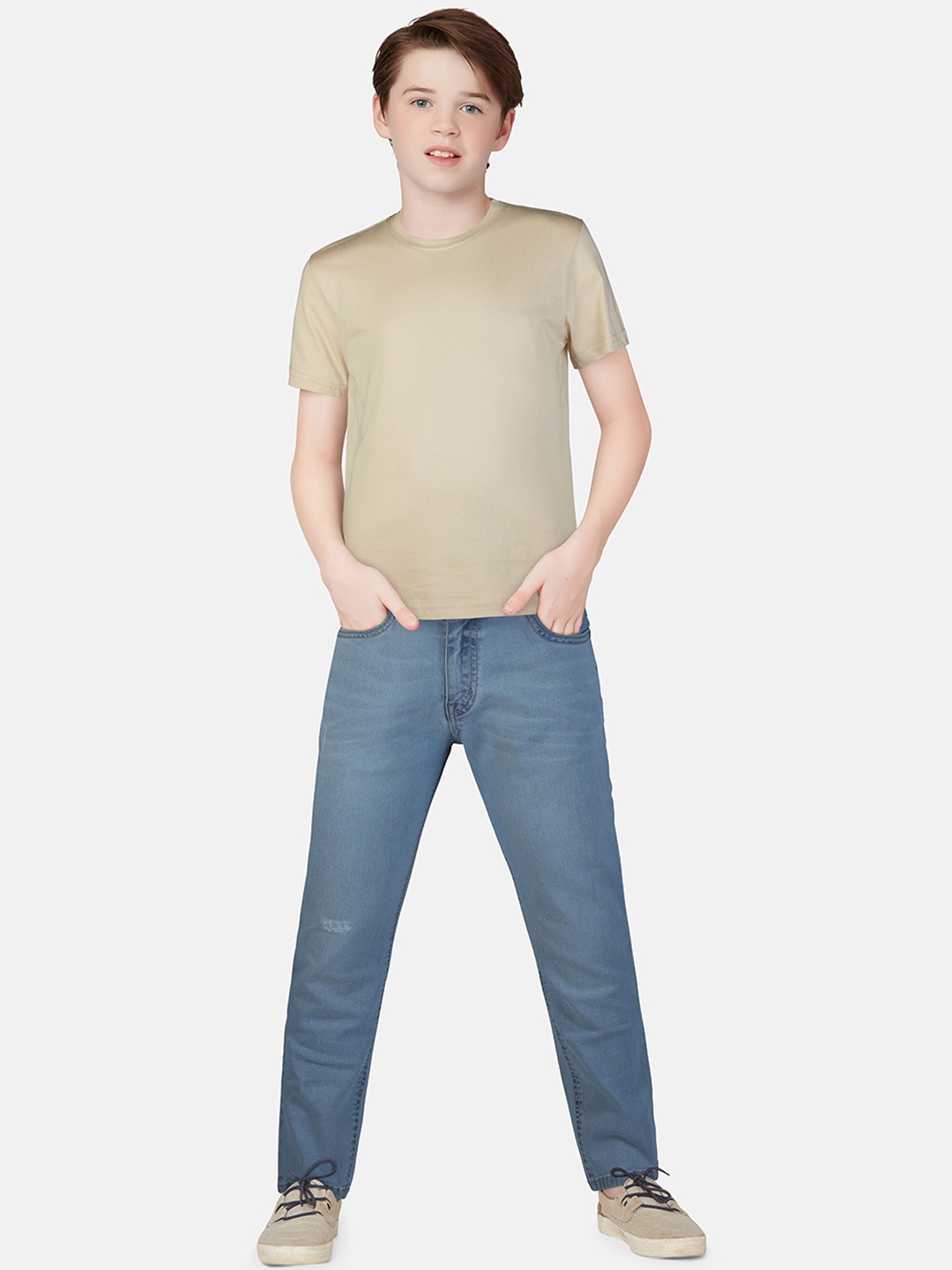 

Gini and Jony Boys Blue Low Distress Light Fade Jeans