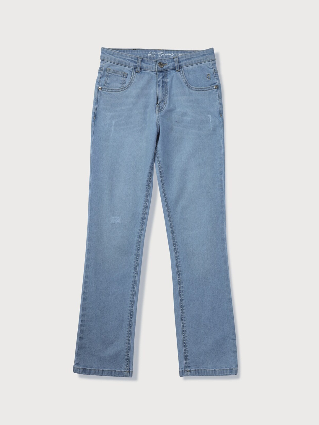 

Gini and Jony Boys Blue Low Distress Light Fade Jeans