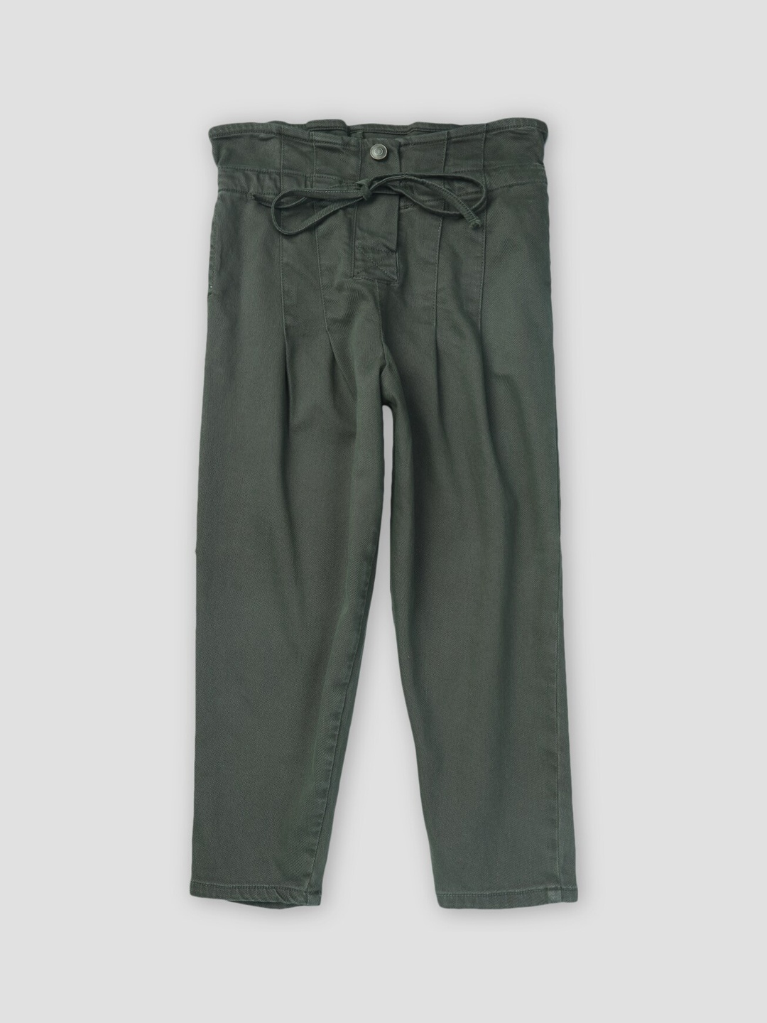 

Gini and Jony Girls Green Solid Jeans