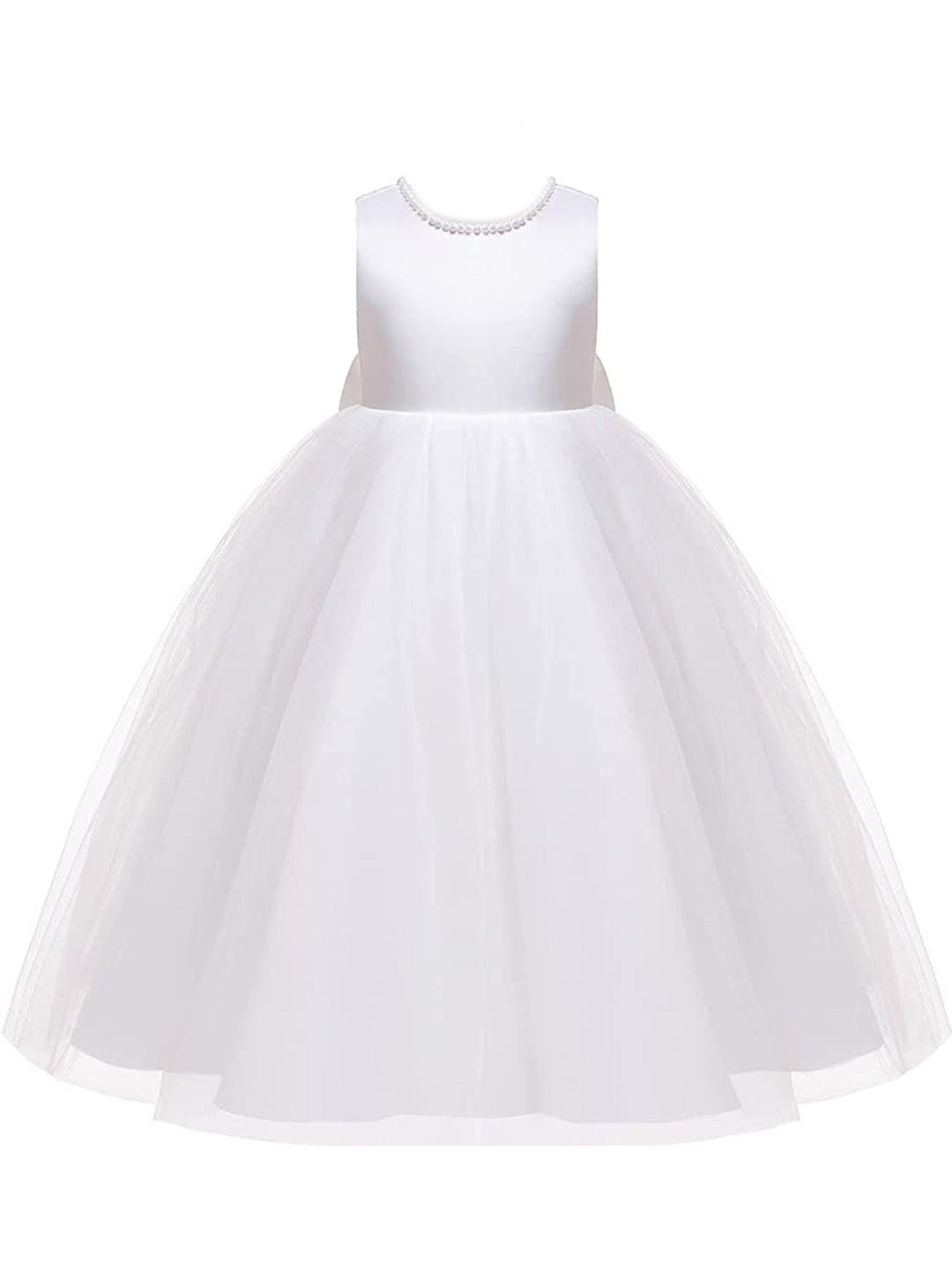 

R Cube White Satin Maxi Dress