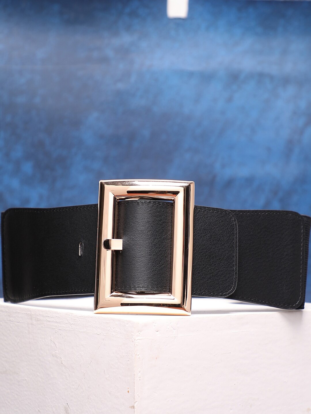 

HAUTE SAUCE by Campus Sutra Women Black Solid PU Belt