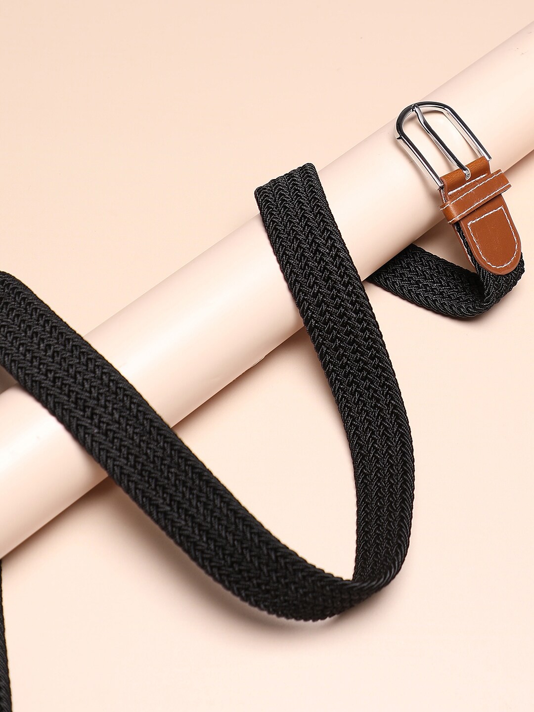 

HAUTE SAUCE by Campus Sutra Women Black Woven Design Belt