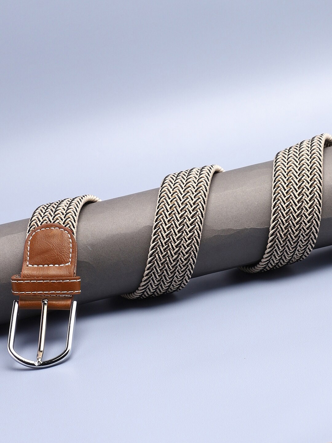 

HAUTE SAUCE by Campus Sutra Women White Woven Design Belt