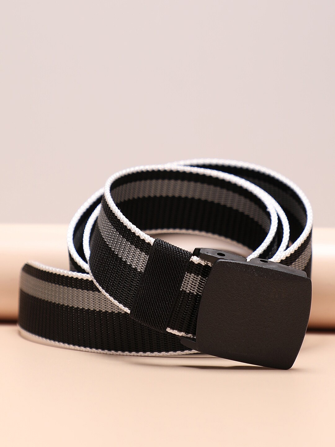 

HAUTE SAUCE by Campus Sutra Women Black Woven Design Belt
