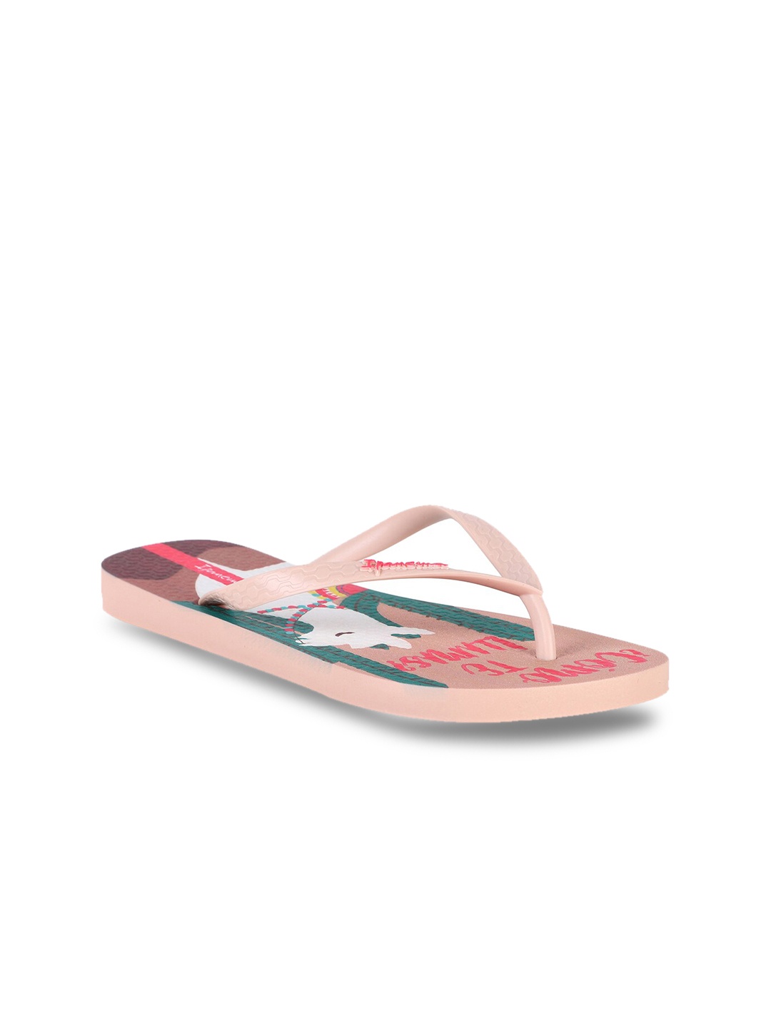 

iPanema Women Pink & White Printed Thong Flip-Flops