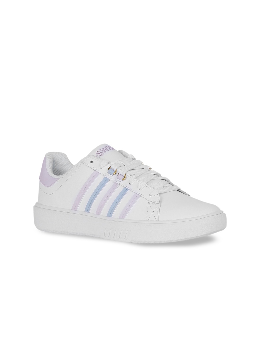 

K-SWISS Women White Striped Sneakers