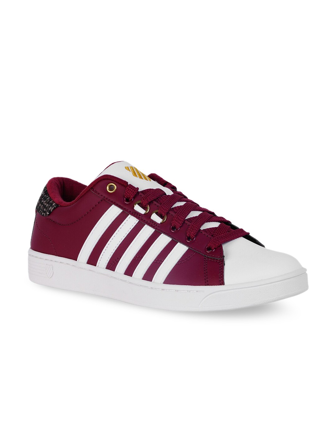 

K-SWISS Men Maroon & White Colourblocked Sneakers
