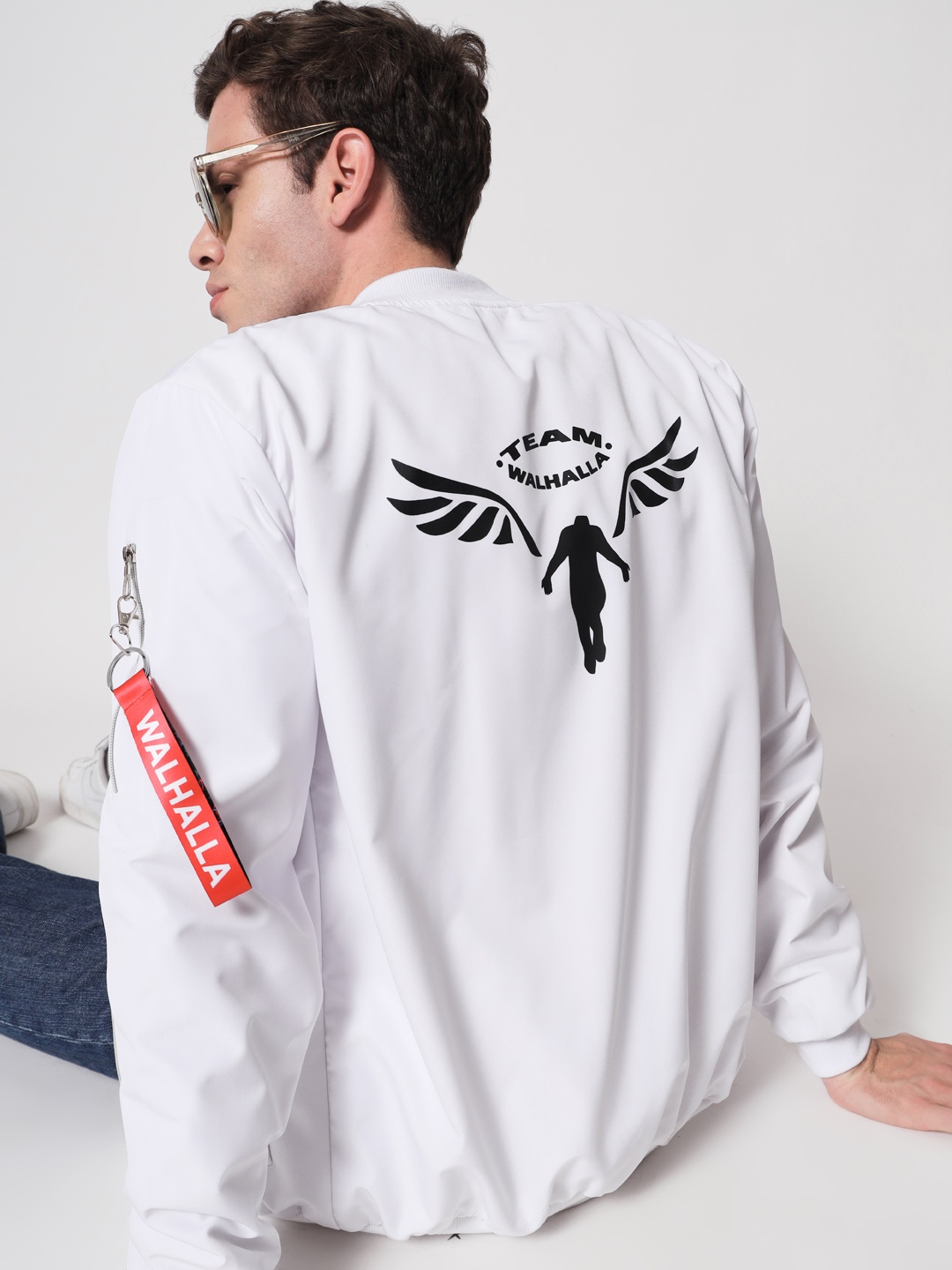 

COMICSENSE Men Anime Tokyo Revengers Walhalla Printed Reversible Bomber Jacket, White