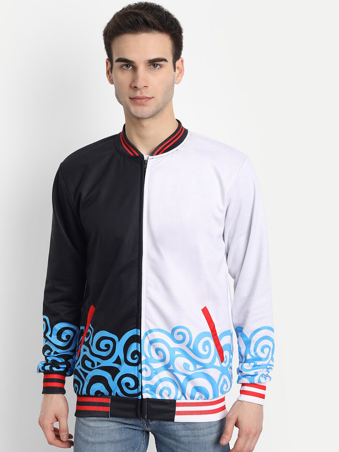 

COMICSENSE Men Anime Printed Gintama Bomber Jacket, White