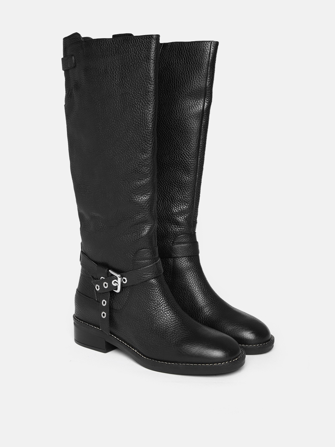 

Geox Woman Leather Larysse Long Boots, Black