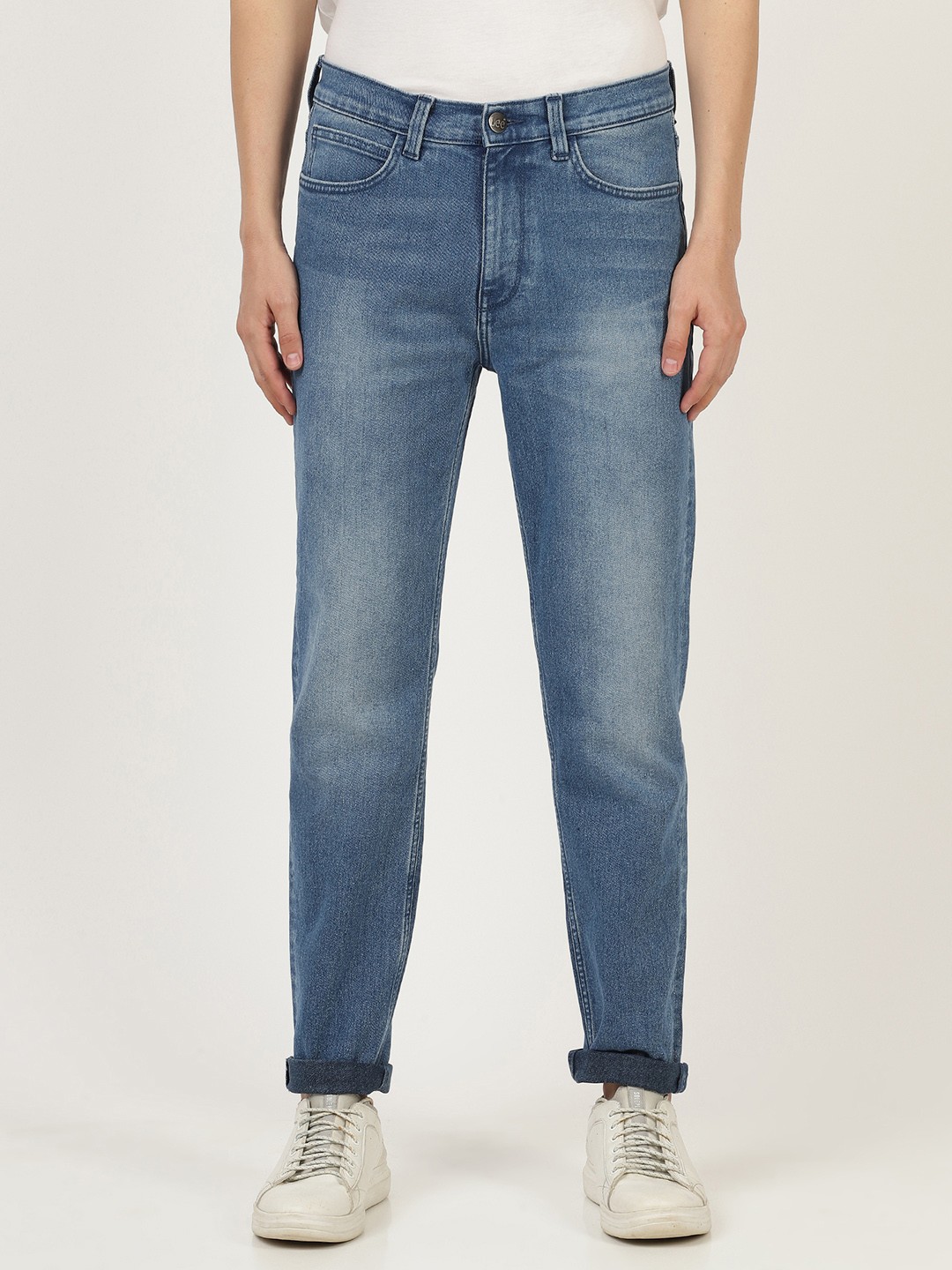 

Lee Men Blue Solid Slim Fit Heavy Fade Jeans