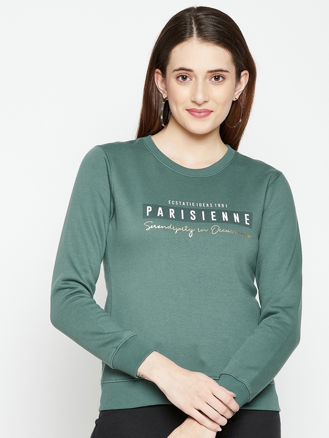 

Octave Women Green Sweatshirt