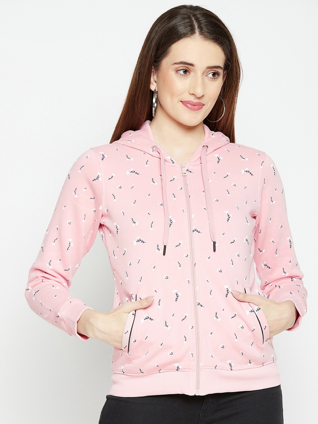 

Octave Women Pink Printed Sweatshirt