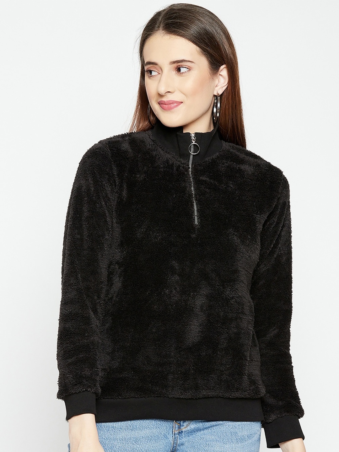 

Octave Women Black Sweatshirt