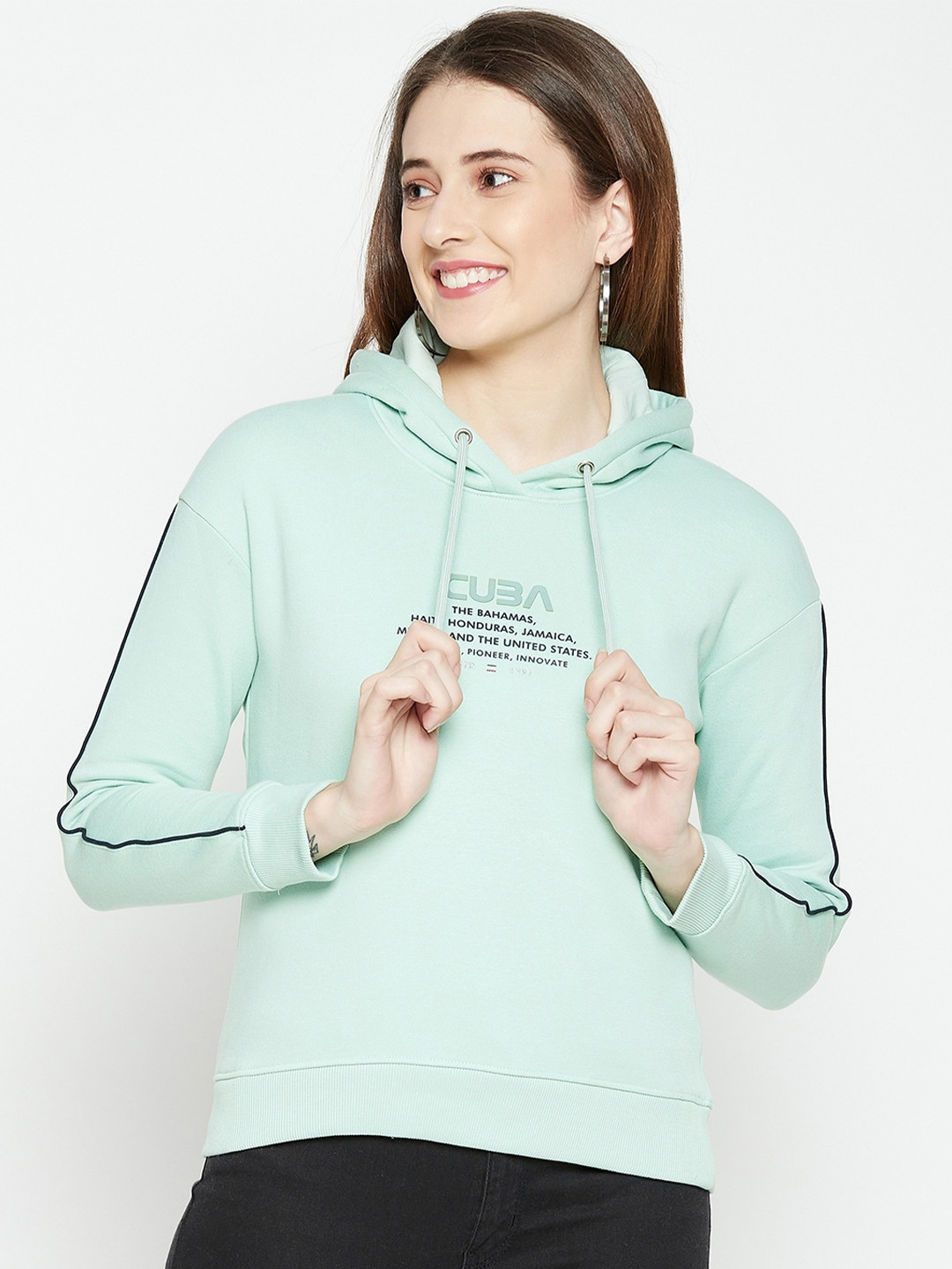 

Octave Women Green Printed Sweatshirt