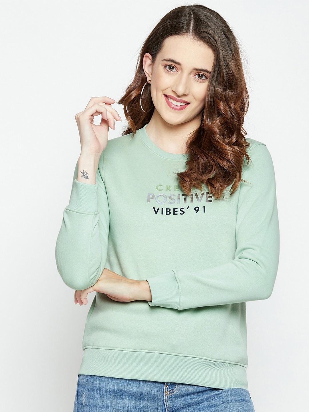 

Octave Women Green Sweatshirt