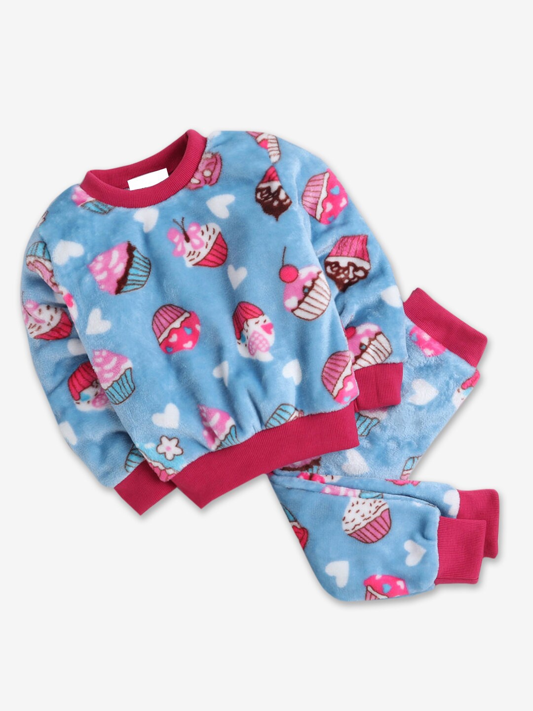 

Hopscotch Girls Blue & Red Printed Top with Pyjamas