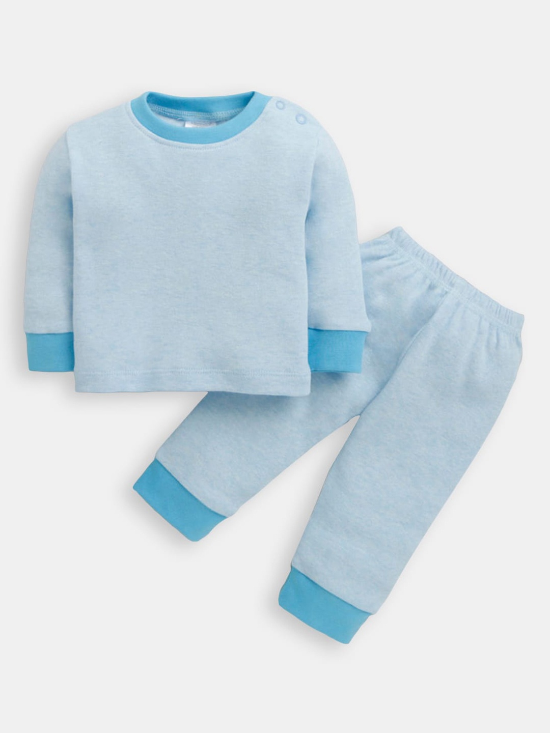

Hopscotch Boys Blue Solid Top And Pajama Night suit