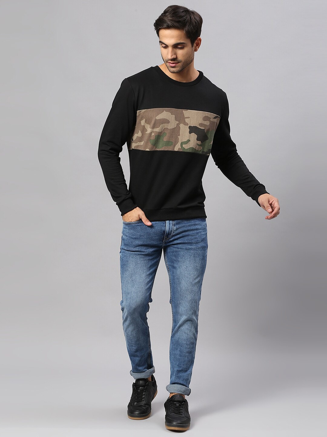 

High Star Men Black Printed Sweatshirt