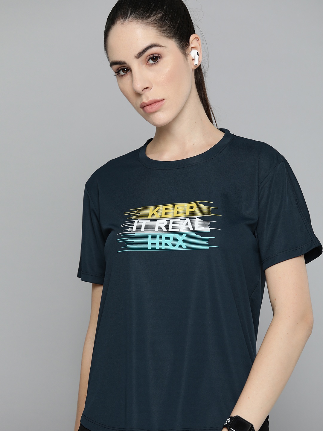 

HRX by Hrithik Roshan Women Typography Printed T-shirt, Blue