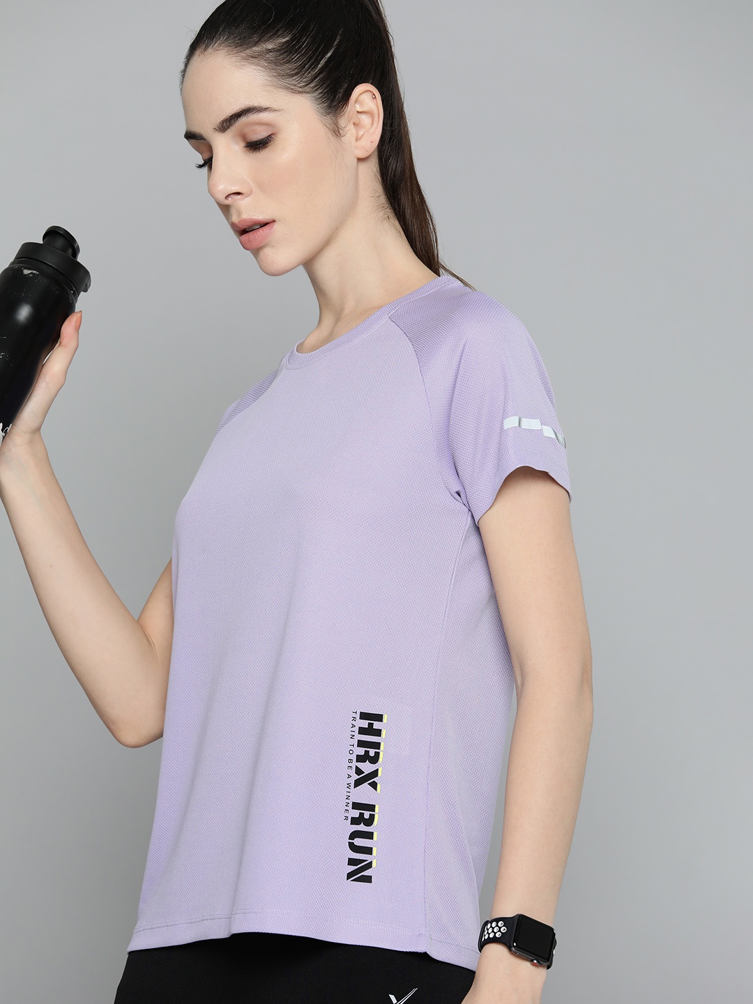 

HRX by Hrithik Roshan Women Typography Printed T-shirt, Purple