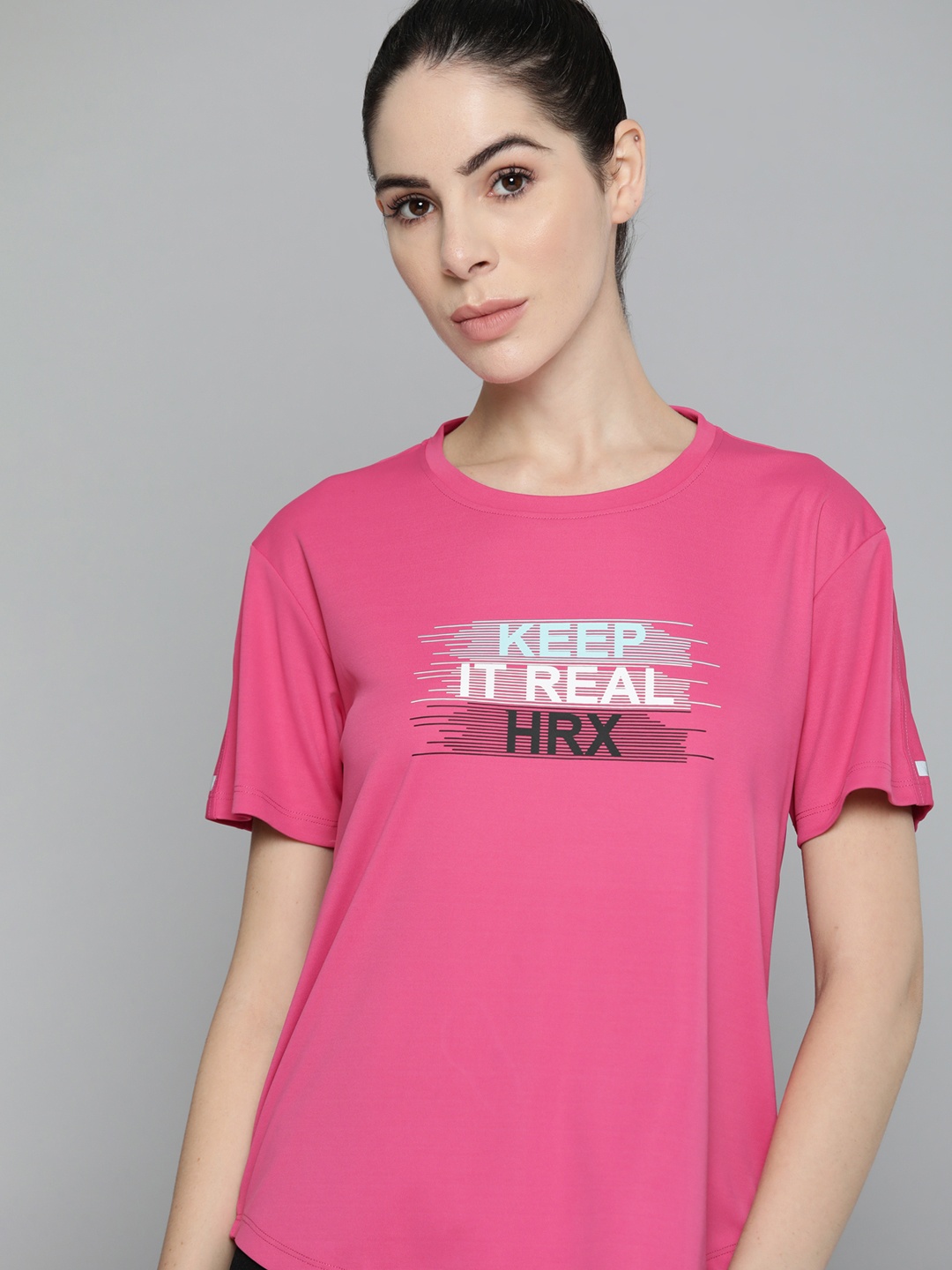 

HRX by Hrithik Roshan Women Typography Printed T-shirt, Pink