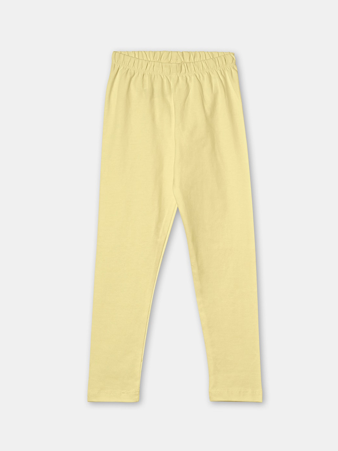 

R&B Girls Yellow Solid Cotton Ankle-Length Legging