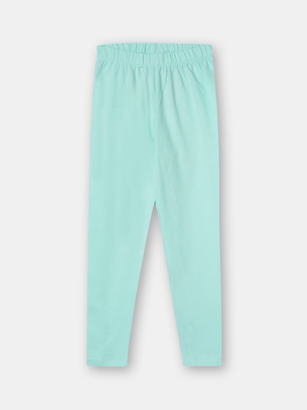 

R&B Girls Blue Solid Ankle-Length Leggings