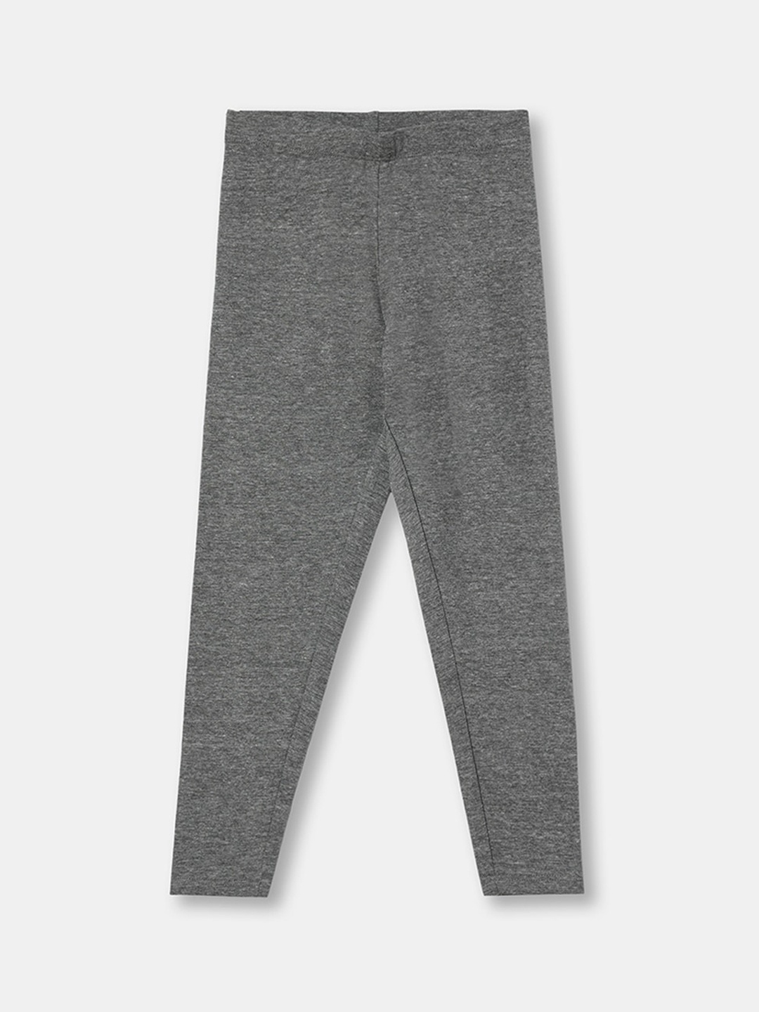 

R&B Girls Grey Solid Ankle Length Leggings