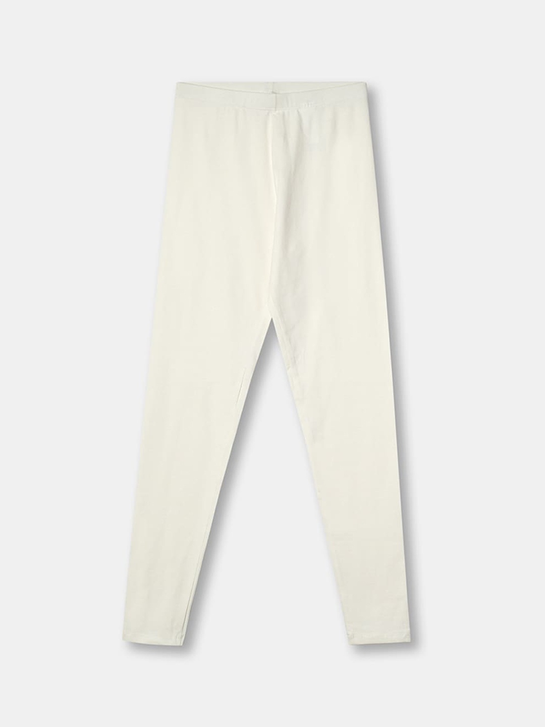 

R&B Girls White Solid Cotton Leggings
