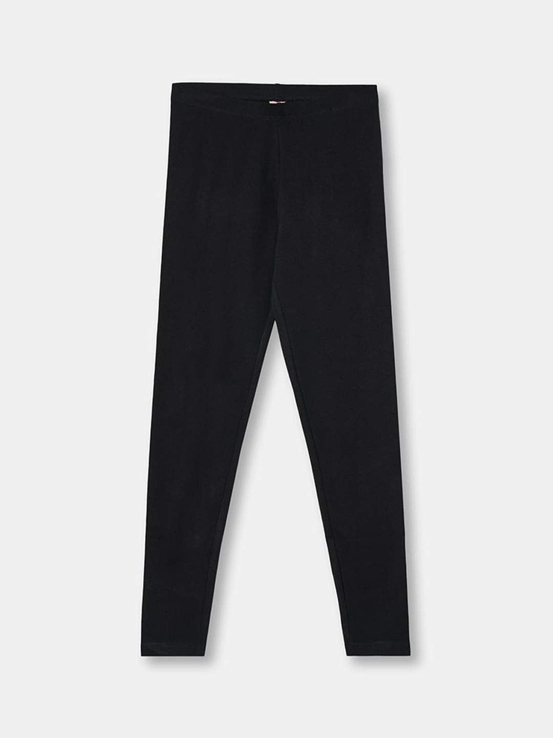 

R&B Girls Black Solid Ankle-Length Leggings