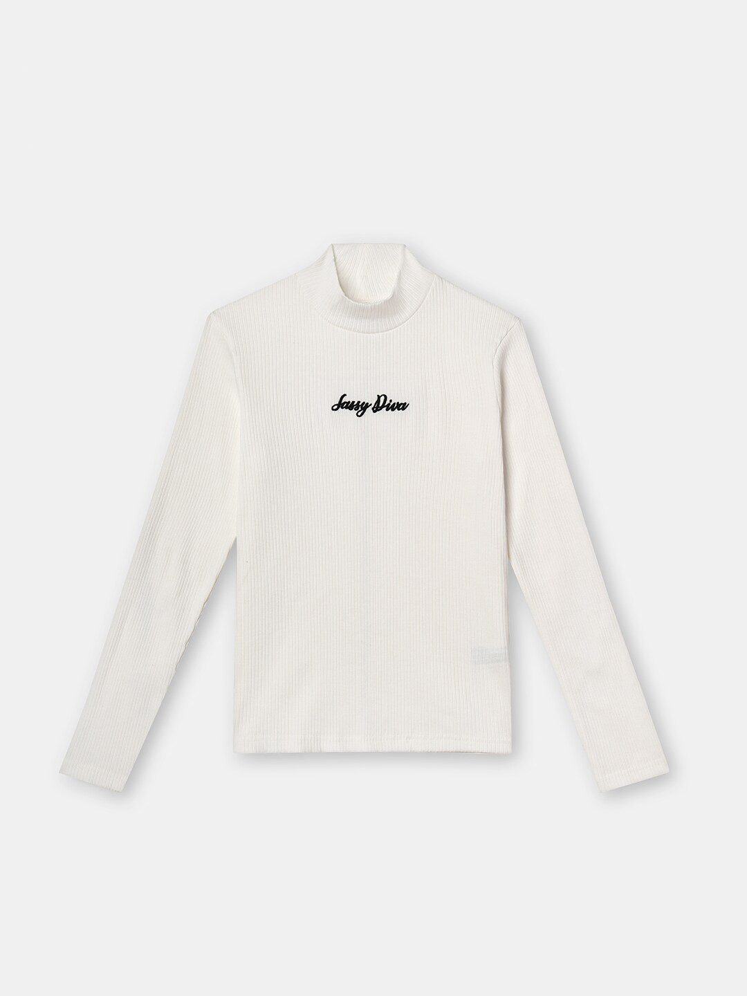 

R&B Girls White Embroidered Pure Cotton Top