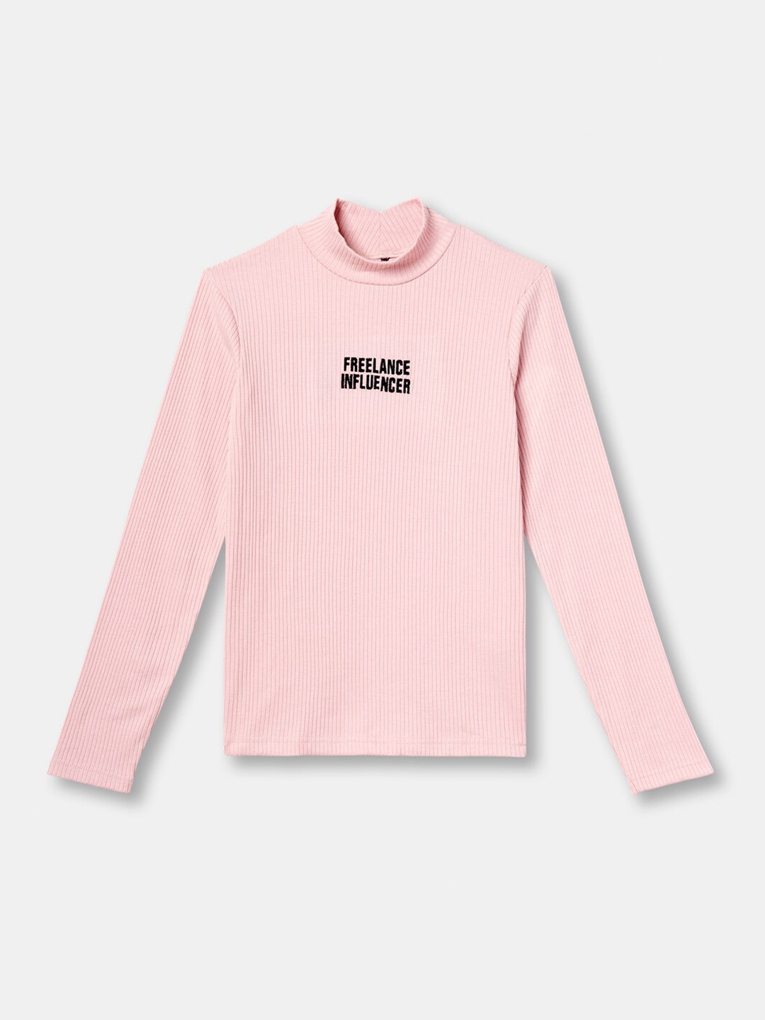 

R&B Girls Pink & Black Print Pure Cotton Top