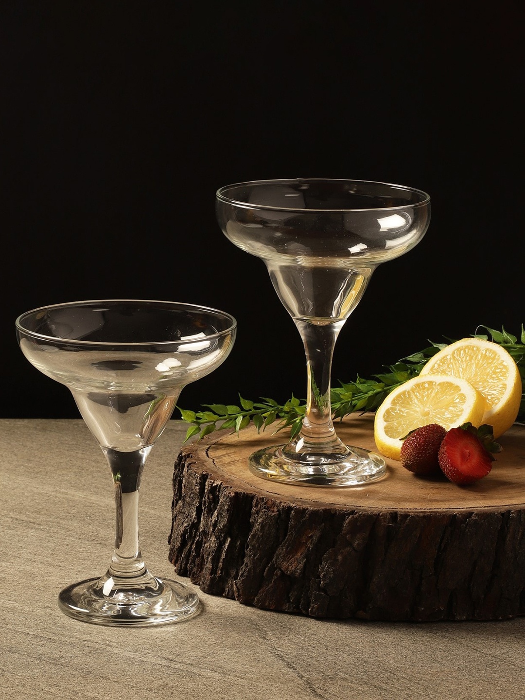 

The Decor Mart Set of 2 Transparent Classic Glass Ice-cream Cup Set