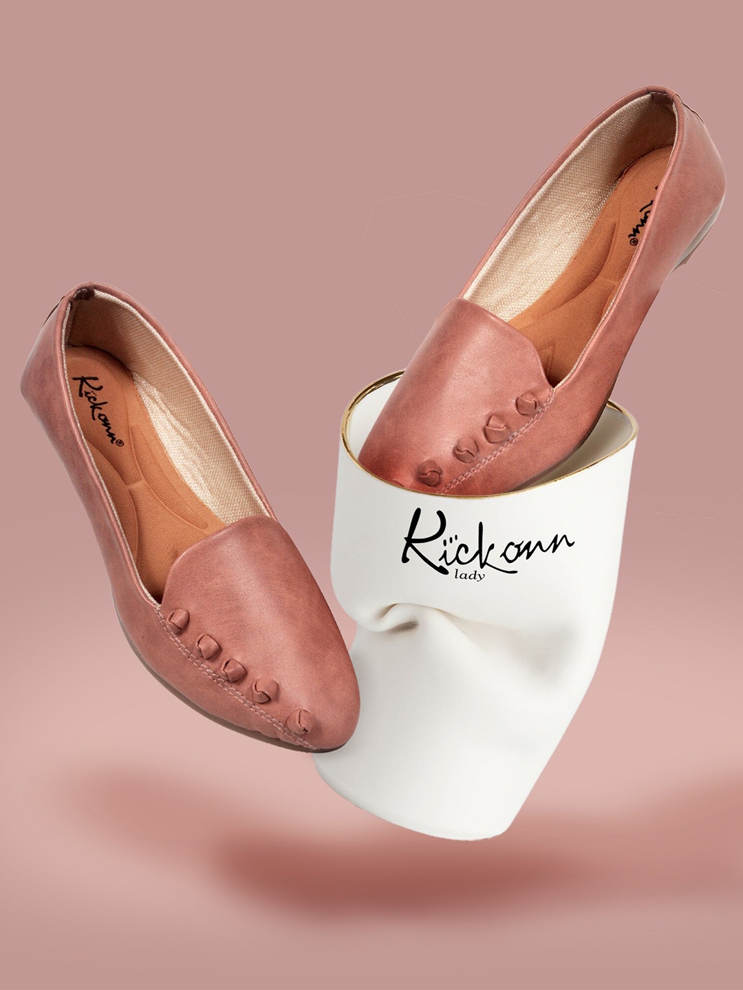 

KICKONN Women Pink Ballerinas Flats