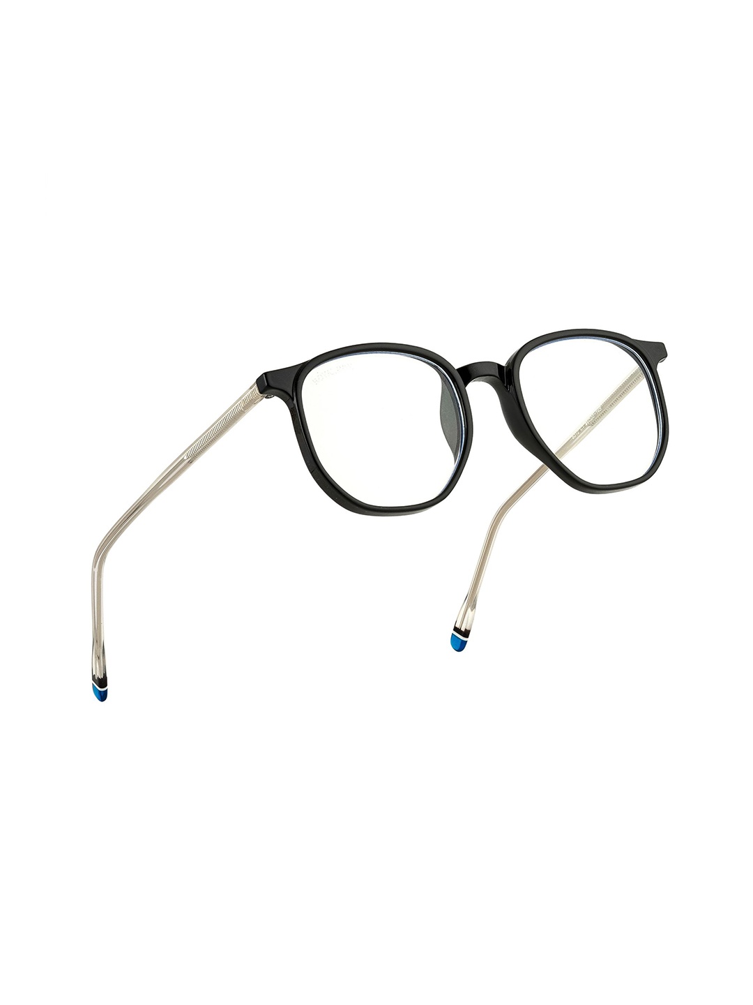 

ROYAL SON Unisex Black & Transparent Full Rim Round Frames SF0024-C2