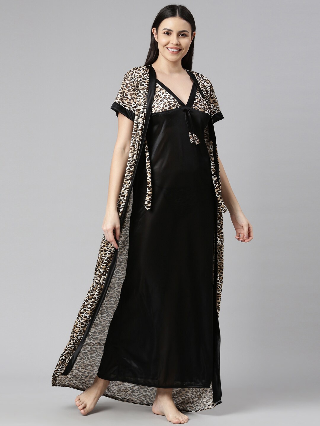 

Bailey sells Women Black Printed Maxi Nightdress