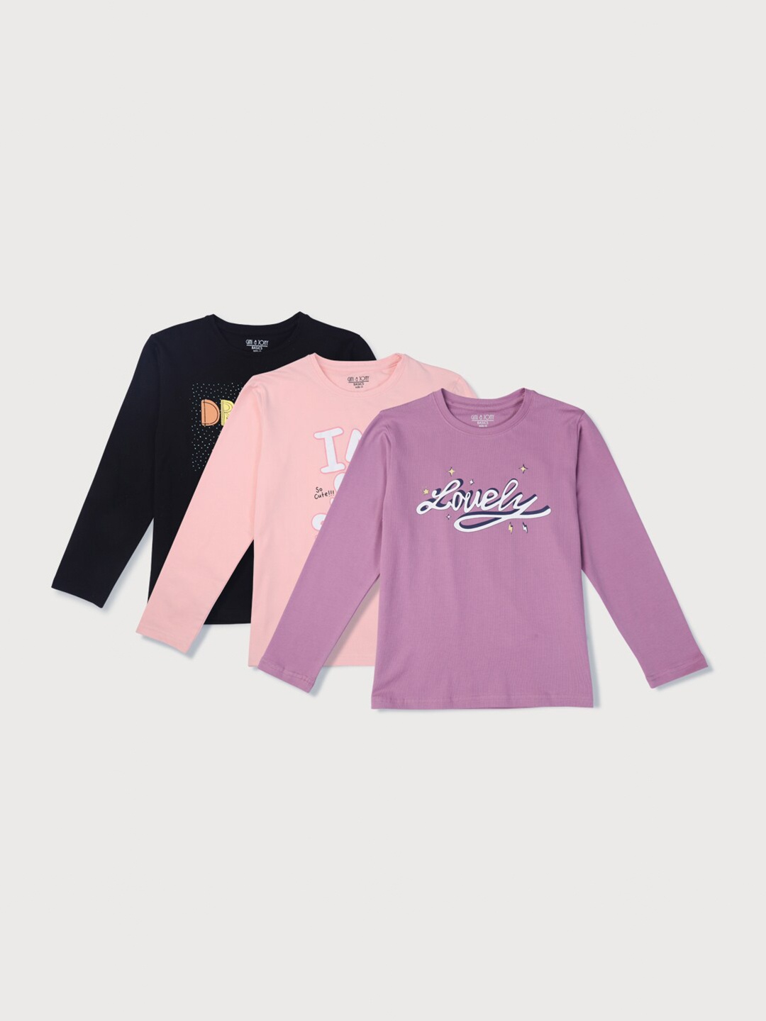 

Gini and Jony Girls Pink & Black 3 Print Top