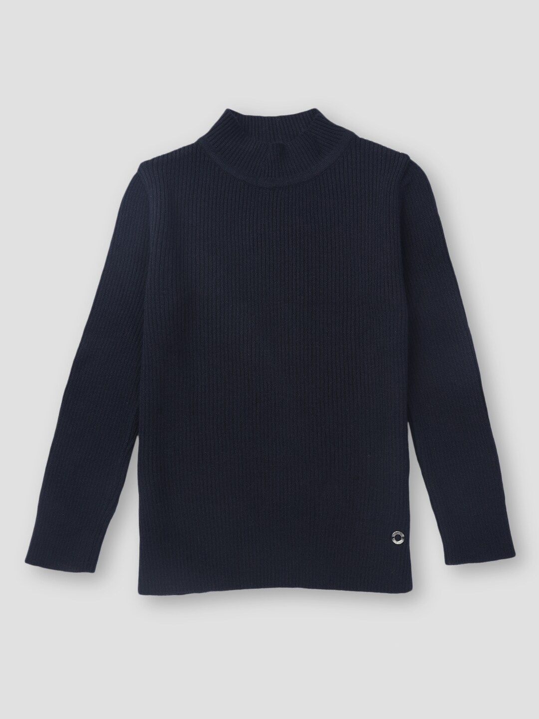

Gini and Jony Girls Navy Blue High Neck Top