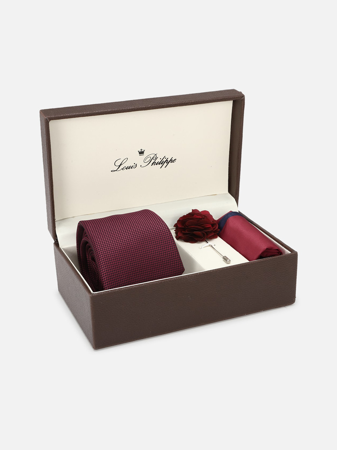 

Louis Philippe Men Purple Printed Accessory Gift Set