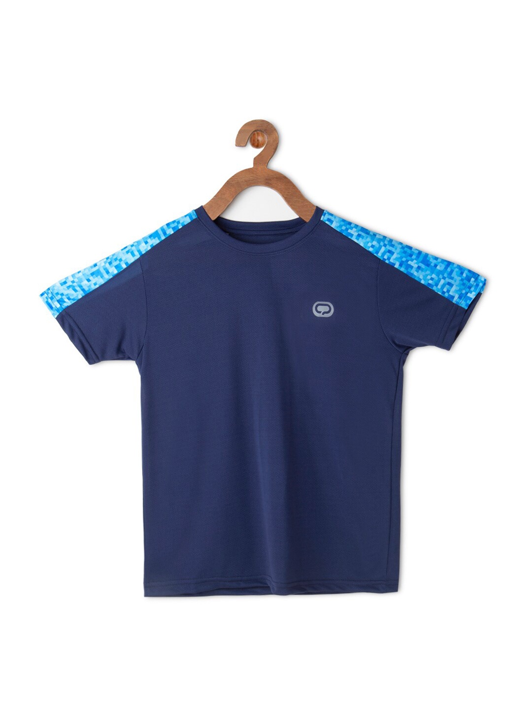 

QIDDO Boys Blue Solid T-shirt