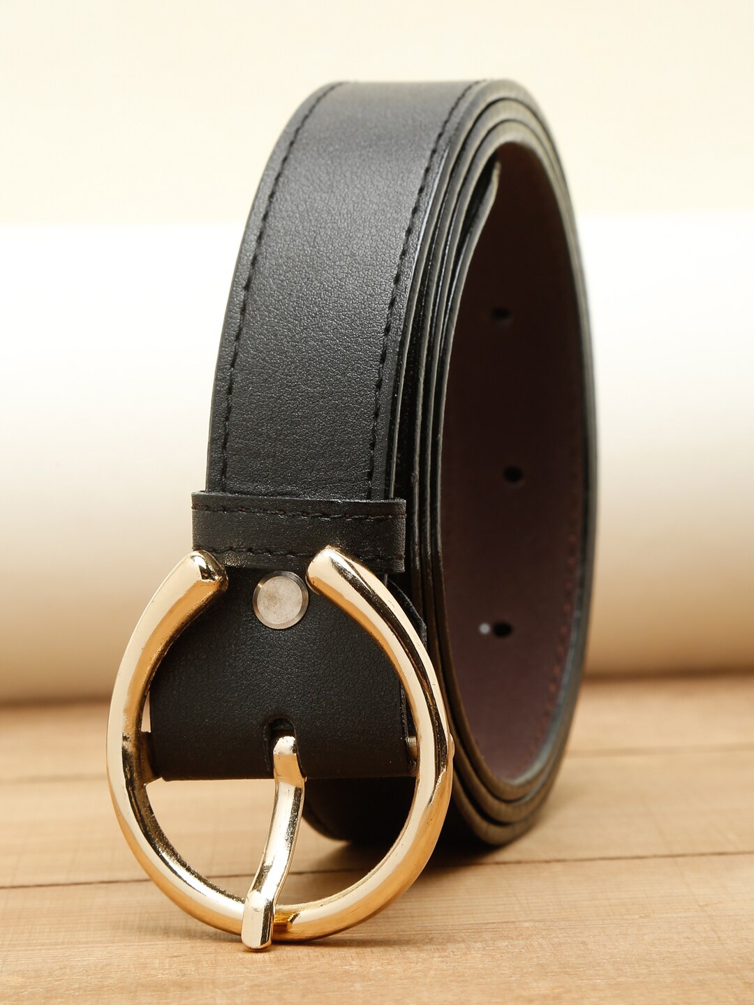 

Apsis Women Black Textured Casual Belt