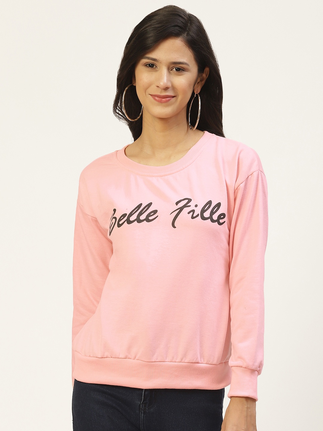 

Belle Fille Women Pink Printed Sweatshirt